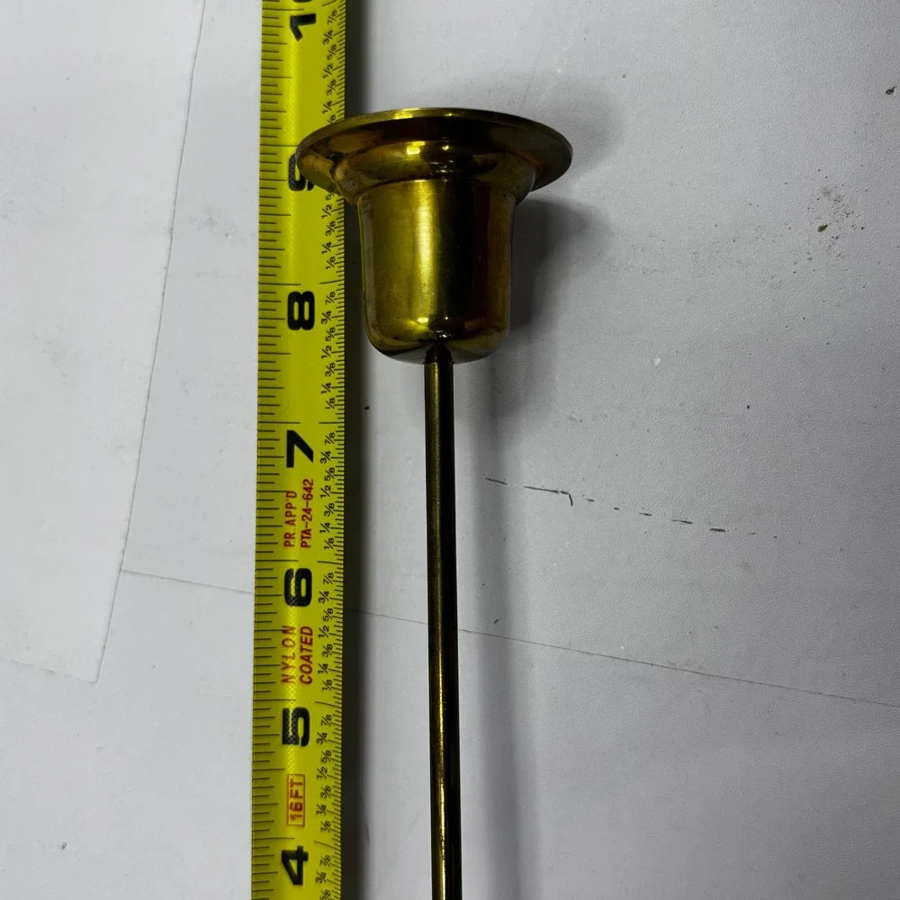 Vintage Brass Taper Candlestick Holders Set of 3 Graduated Heights Made in India